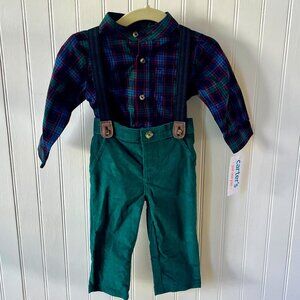 NWT Carter's 9M Boy Holiday Dress Shirt and Pants Combo